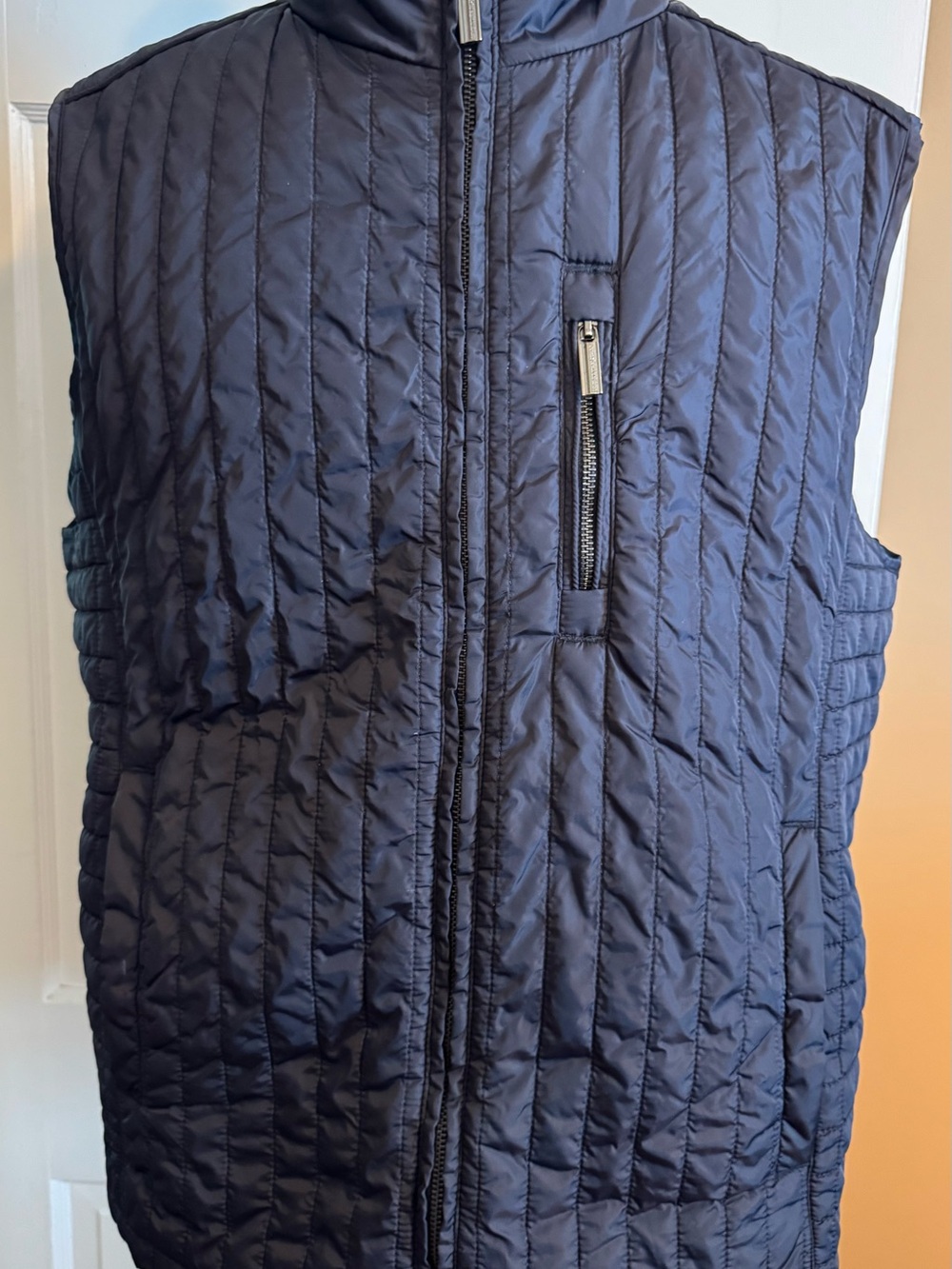 Johnston & Murphy Quilted Navy Sleeveless Vest